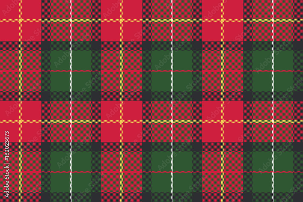 Obraz premium Red classic plaid pixel texture seamless pattern