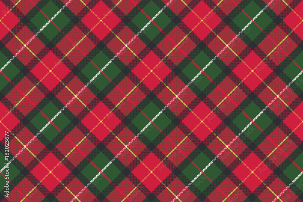 Obraz premium Red classic plaid pixel texture seamless pattern