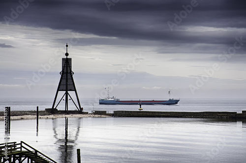 A wintermorning on the Northsea coast by Cuxhaven in Lower Saxony photo