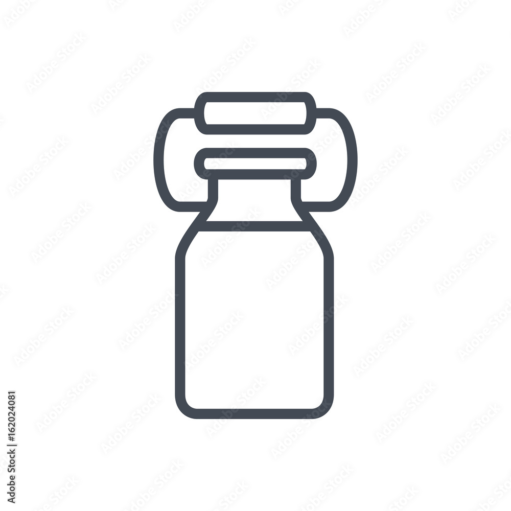 jar of milk drink line icon