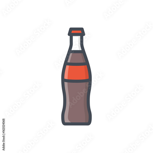 Glass Coke drink colored icon