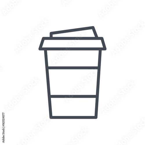 Cup of coffee drink line icon