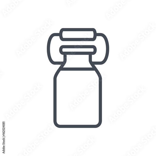 jar of milk drink line icon