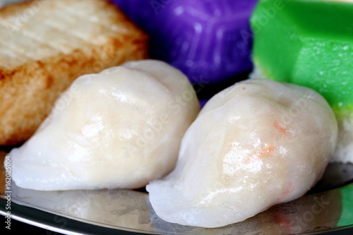 Local Food Theme - Chai Kueh (Steamed Vegetable Dumpling) is a Popular Chinese Nyonya Snack in Malaysia and Singapore