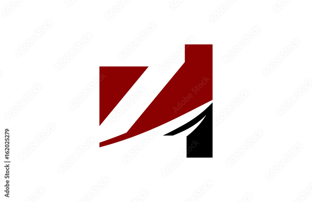 Z Red Square Swoosh letter Logo Z Red Square Swoosh letter Logo