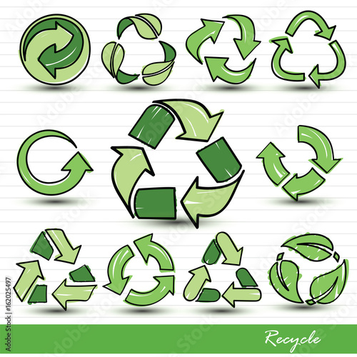 recycle icons vector