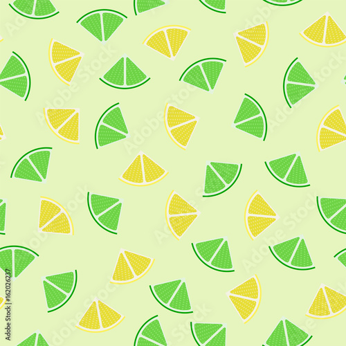 Lemon graphic design sliced in triangle pieces and arranged into seamless pattern background.