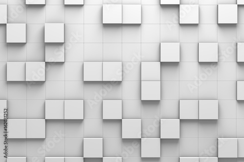 Fototapeta Naklejka Na Ścianę i Meble -  Squared Tiles 3D Pattern Wall