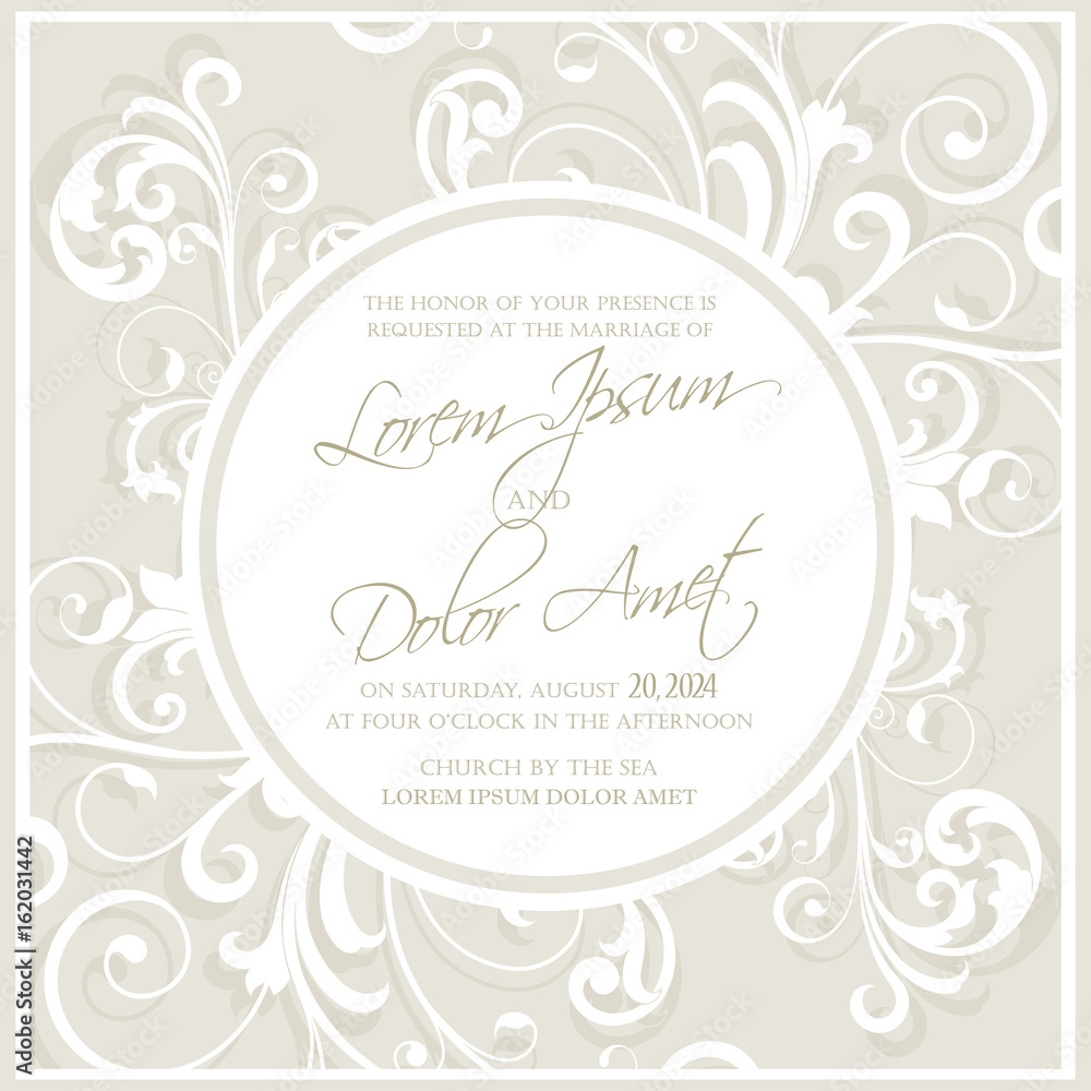 Wedding invitation and save the date cards