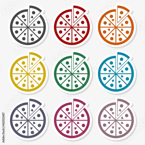 Pizza illustration icon 