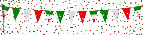 Banner. Garlands, pennants, confetti, Italy (2)