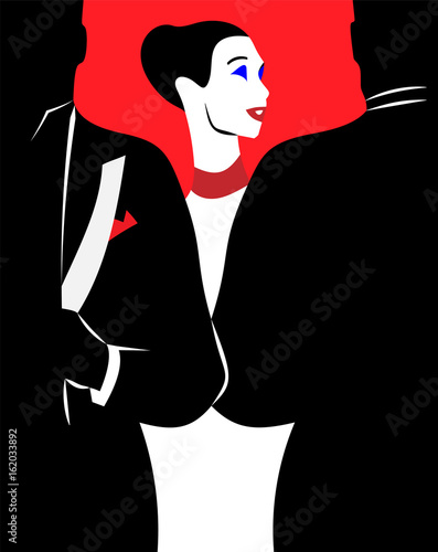 young girl on high society party