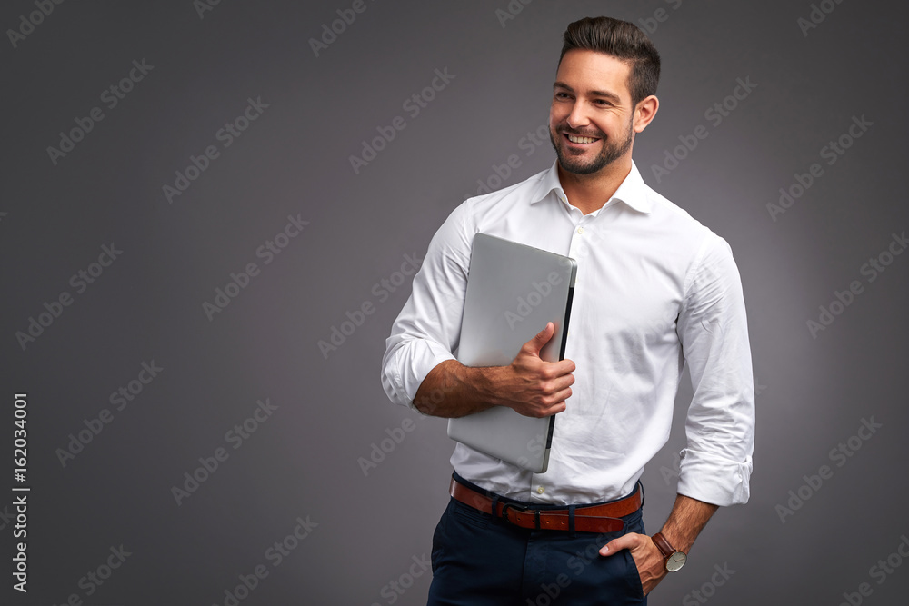 Young man with laptop Young man with laptop