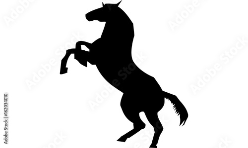 silhouette of a horse standing