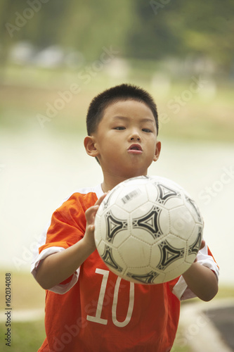 Boy with soccer ball