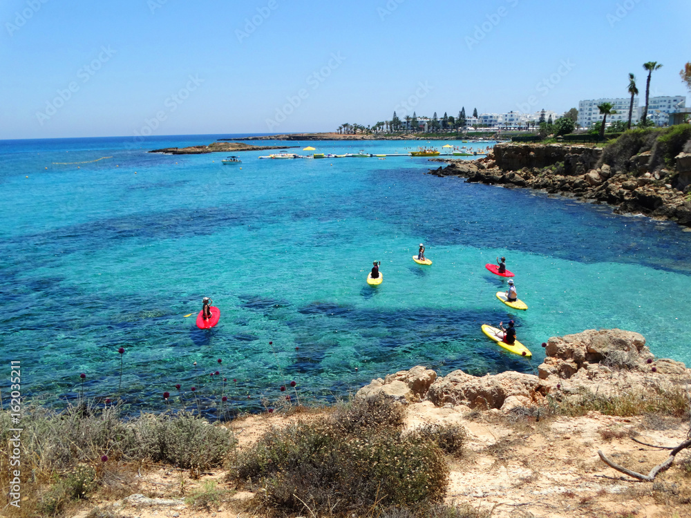 Obraz premium beach coast landscape mediterranean sea Cyprus island