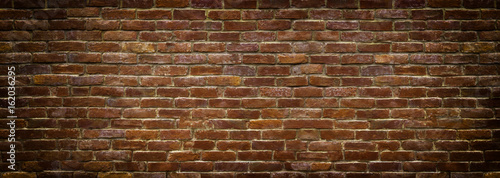 Canvas-taulu panorama brick wall, a broad band of the surface of masonry