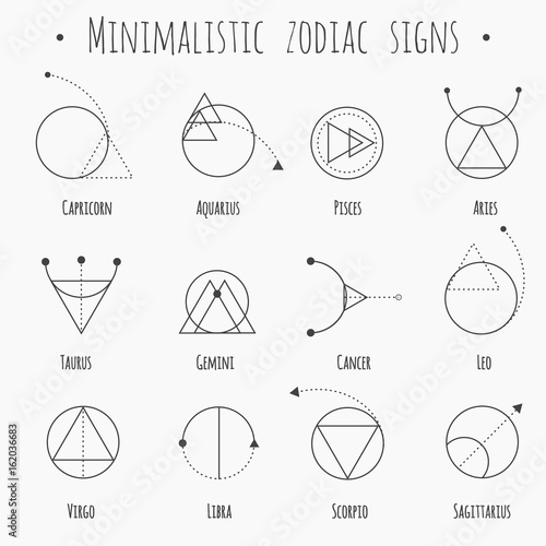 Zodiac icons. Vector illustration