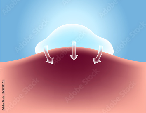bruising lotion apply on skin vector