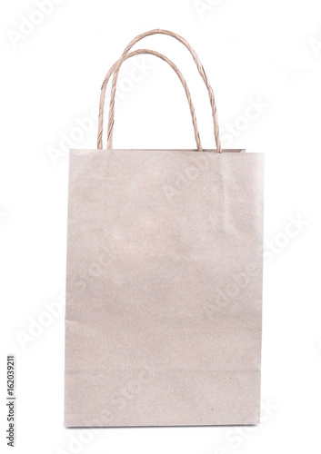 Paper bag isolated on white background