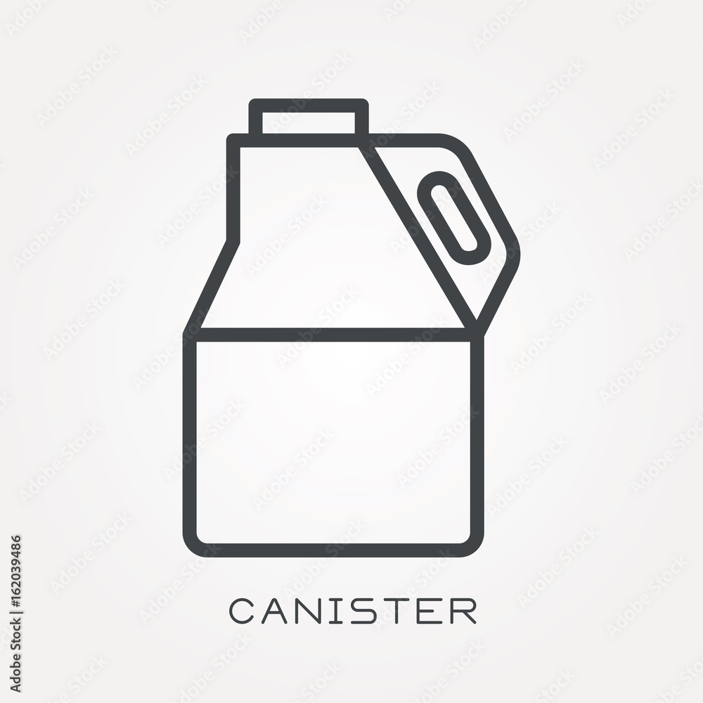 Line icon canister Line icon canister
