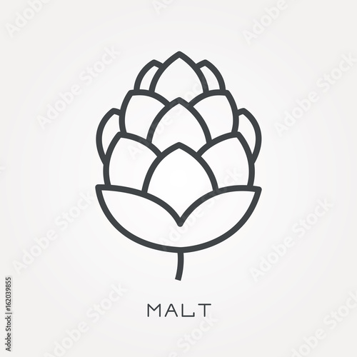 Line icon malt