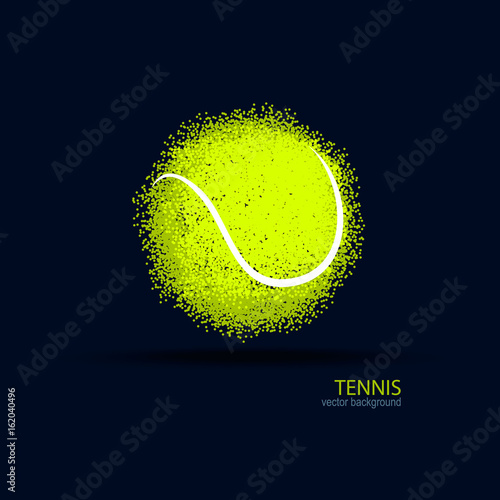 Tennis, abstract ball, design, element for a sports banner, poster.