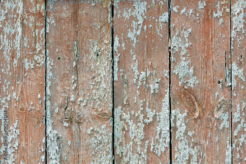 Brown with blue vintage planks. Vertically arranged. Texture. Background