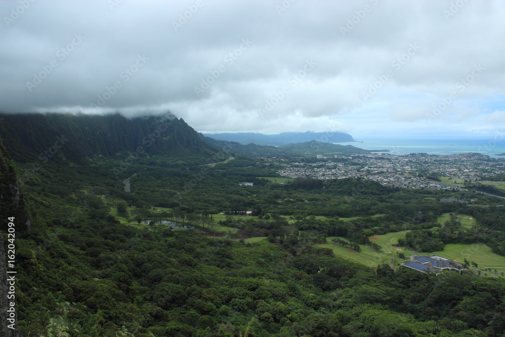 Naklejka premium ヌアヌパリ展望台からの風景