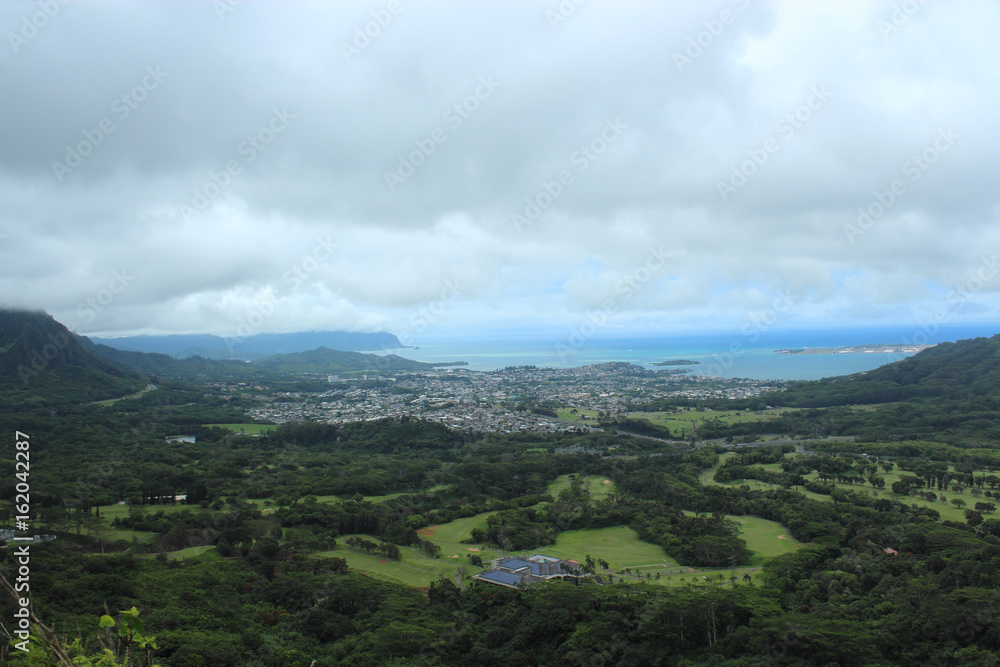 Fototapeta premium ヌアヌパリ展望台からの風景