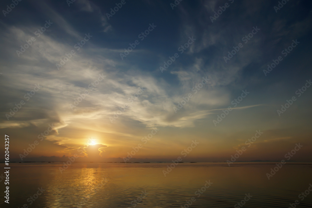 Sunrise at Southern sea Thailand.