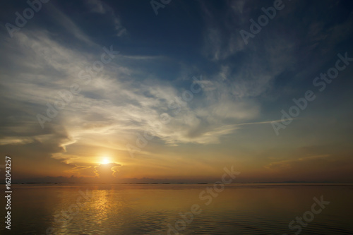 Sunrise at Southern sea Thailand. © noppharat