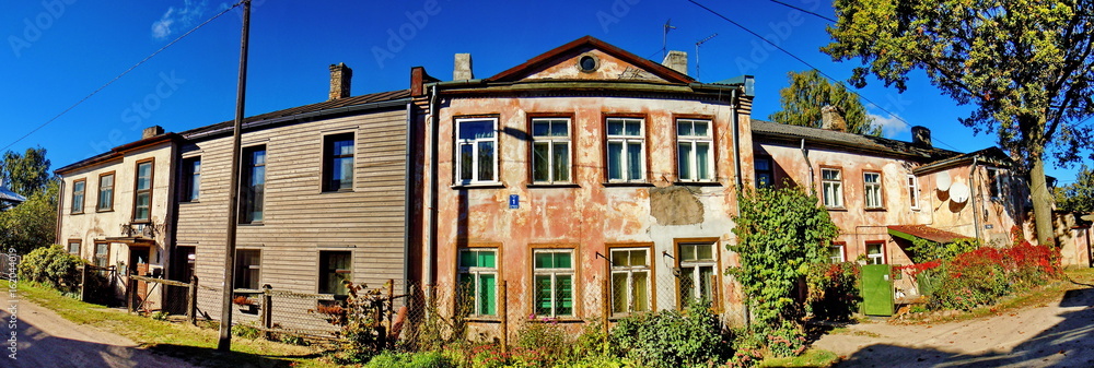 Obraz premium Panoramic view of bystreet