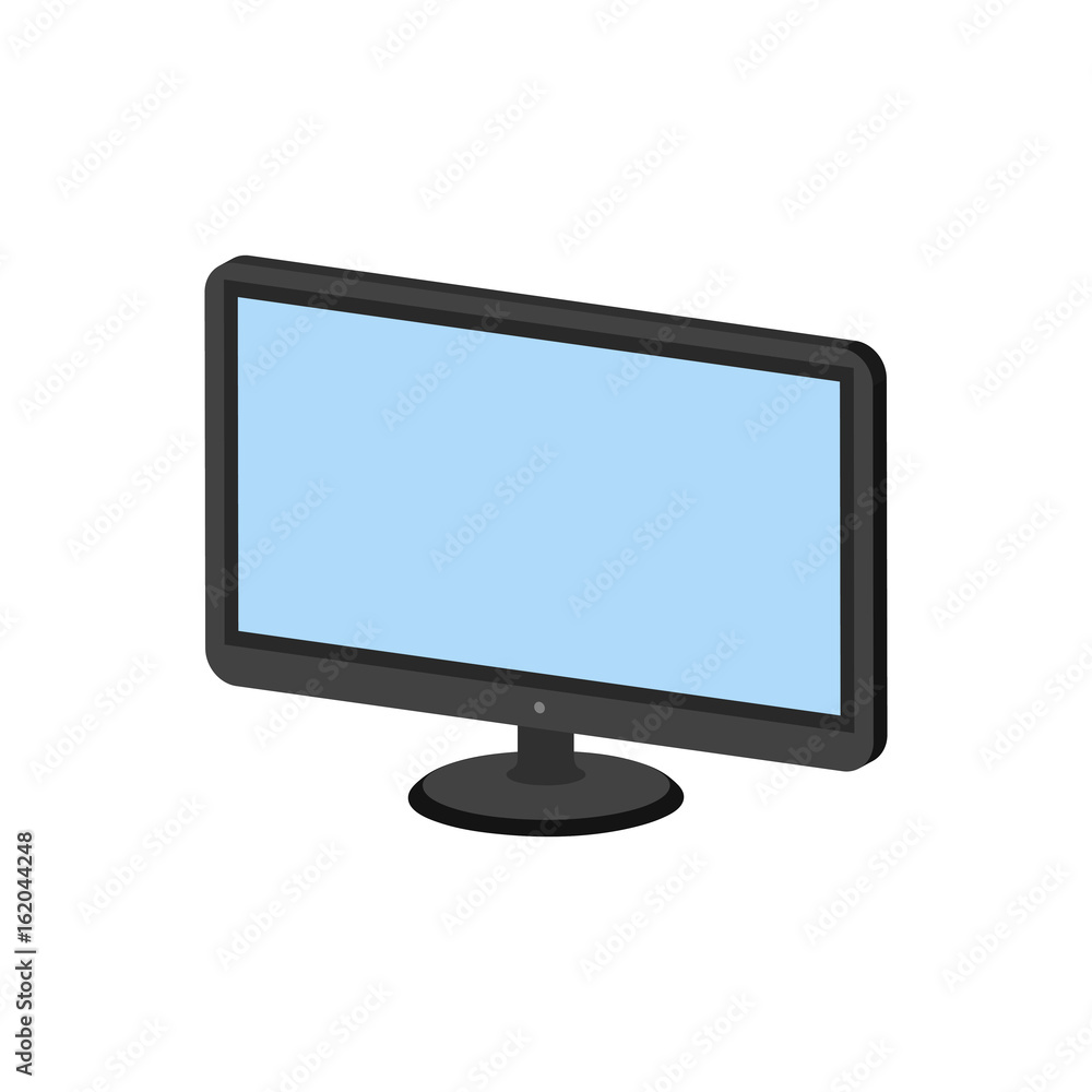 Computer monitor, display symbol. Flat Isometric Icon or Logo. 3D Style Pictogram for Web Design, UI, Mobile App, Infographic. Computer monitor, display symbol. Flat Isometric Icon or Logo. 3D Style Pictogram for Web Design, UI, Mobile App, Infographic.