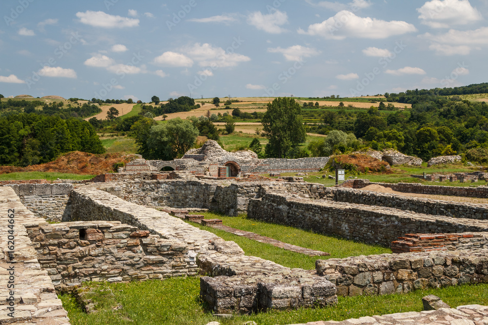Ruins of the ancient fortified palace Romuliana (now Gamzigrad), Serbia