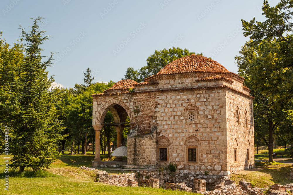 Medieval mosque built over Roman ruins inside fortress of Nis, Serbia