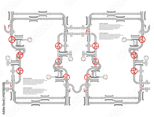 Plumbing Service of repairing Installation background. Pipeline system vector