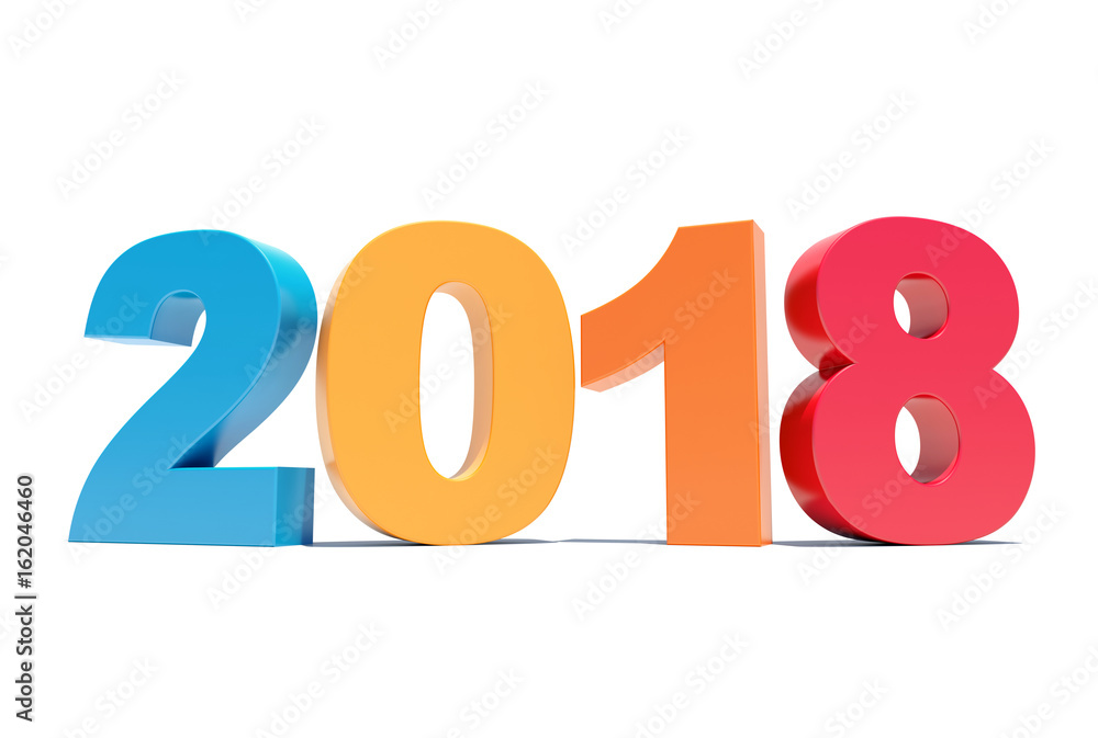 Colored 2018 background - Happy New Year Colored 2018 background - Happy New Year