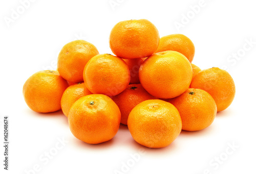 tangerine or mandarin fruit isolated on white background