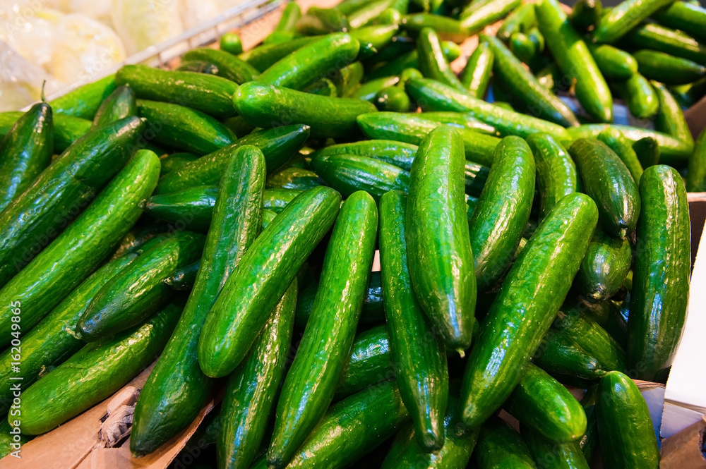 Cucumbers in supermarket Cucumbers in supermarket