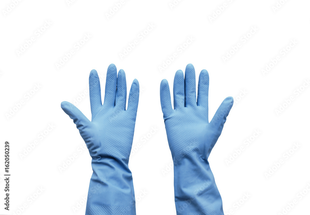 Rubber glove isolated on white background Rubber glove isolated on white background