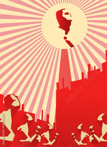Capitalism in propaganda style