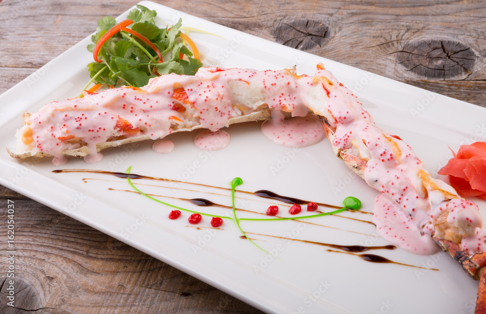 Prepared crab leg Prepared crab leg