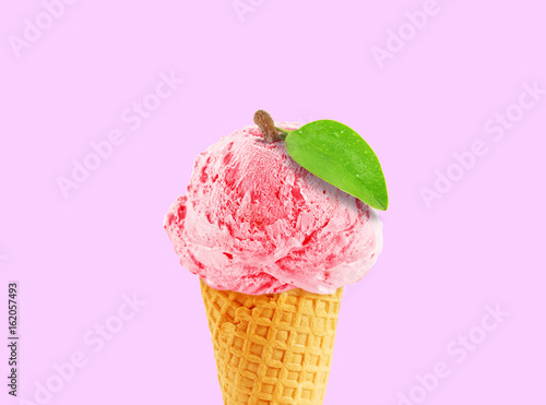 Colorful ice cream cone