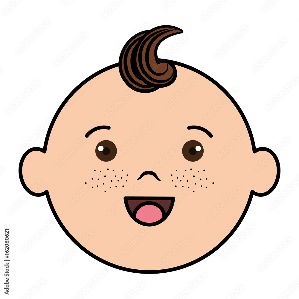 Baby face happy icon vector illustration design flat Baby face happy icon vector illustration design flat