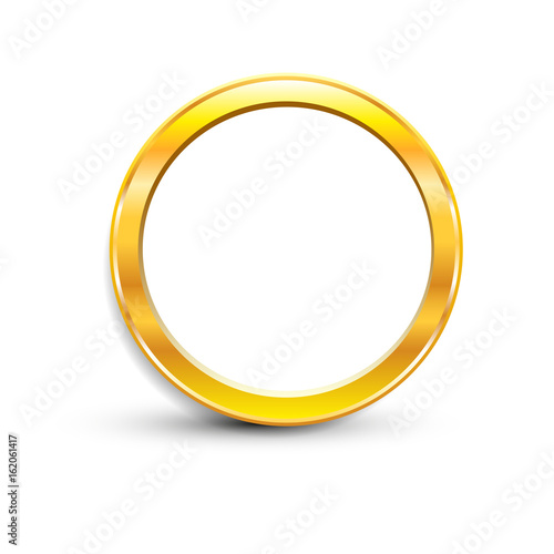 gold ring on white background, isolated object