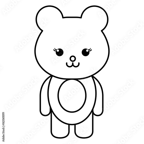 Stuffed animal monkey icon vector illsutration design draw