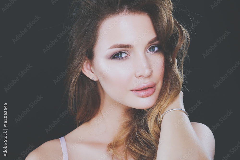 Naklejka premium portrait of beautiful delicate woman. Portrait. Beauty. Glamorous look.