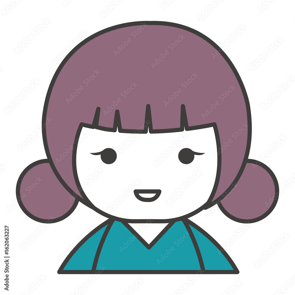 cute Little japanese doll vector illustration design cute Little japanese doll vector illustration design