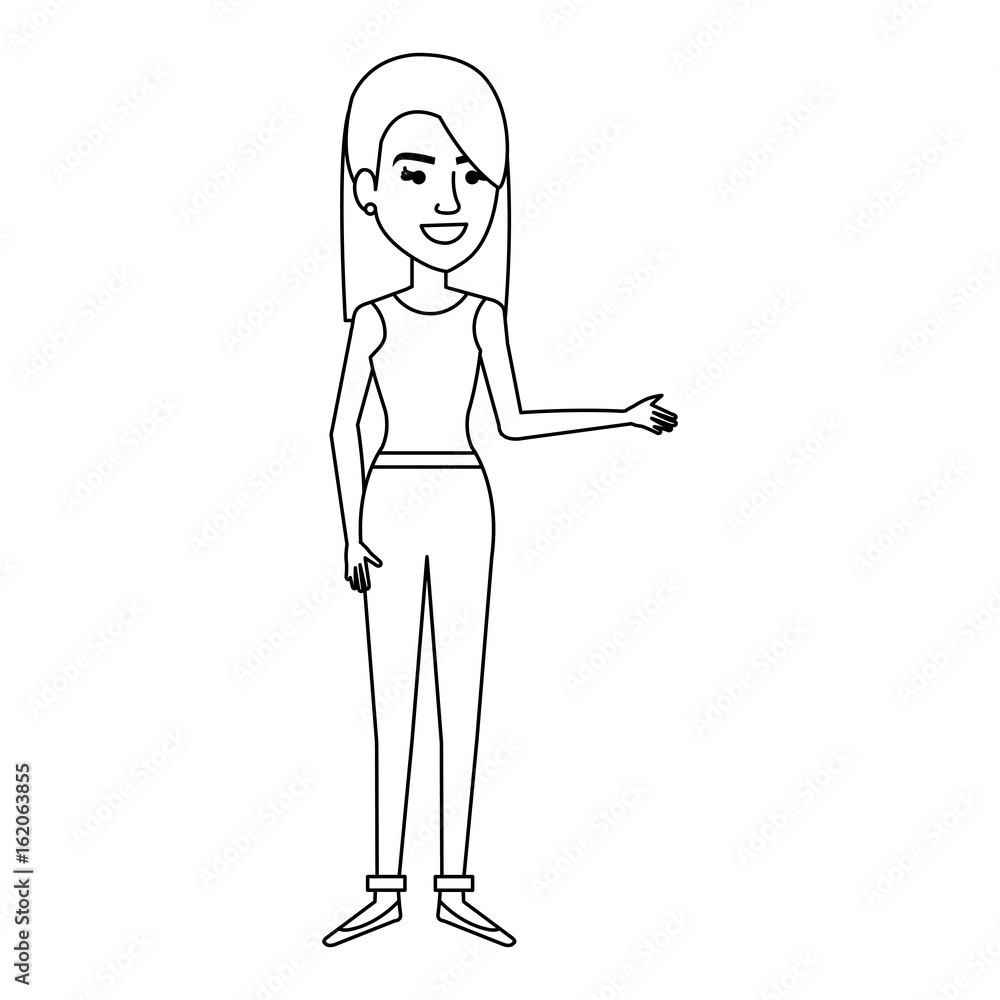 Fototapeta premium beautiful and young woman character vector illustration design